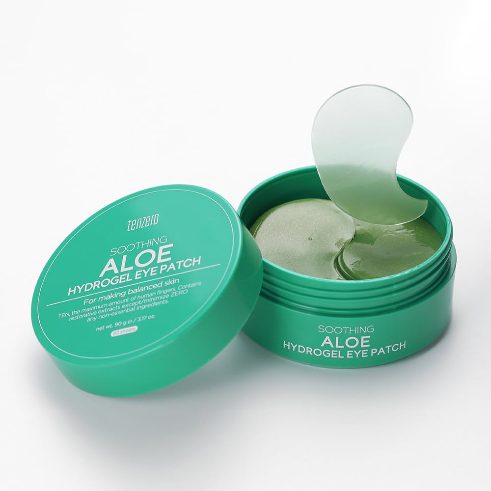 tenzero Green Tangerine Vita C Hydrogel Eye Patch 60 Patches (90g), Vitamin C Treatments for Dark Circles, Puffy Eye, Fine Lines, Brightening, Hydrating Eye Pads, Korean Under Eye Masks Skincare