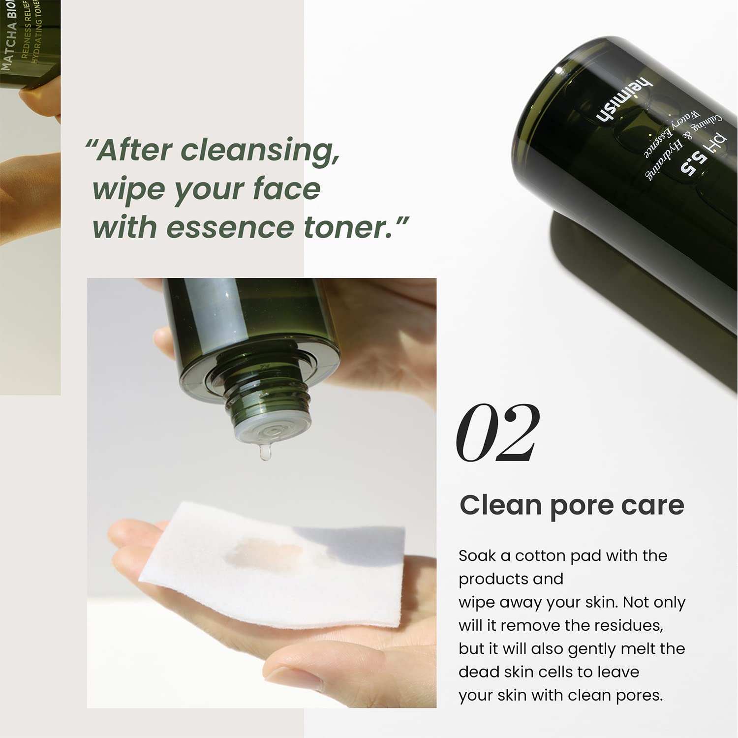 HEIMISH Matcha Biome Redness Relief Hydrating Toner - Calming & Soothing, Moisturizing, Skin Balancing Face Toner with Matcha, Probiotics, for Sensitive Skin, pH 5.5, Trouble Care, 5.1fl.oz/150ml