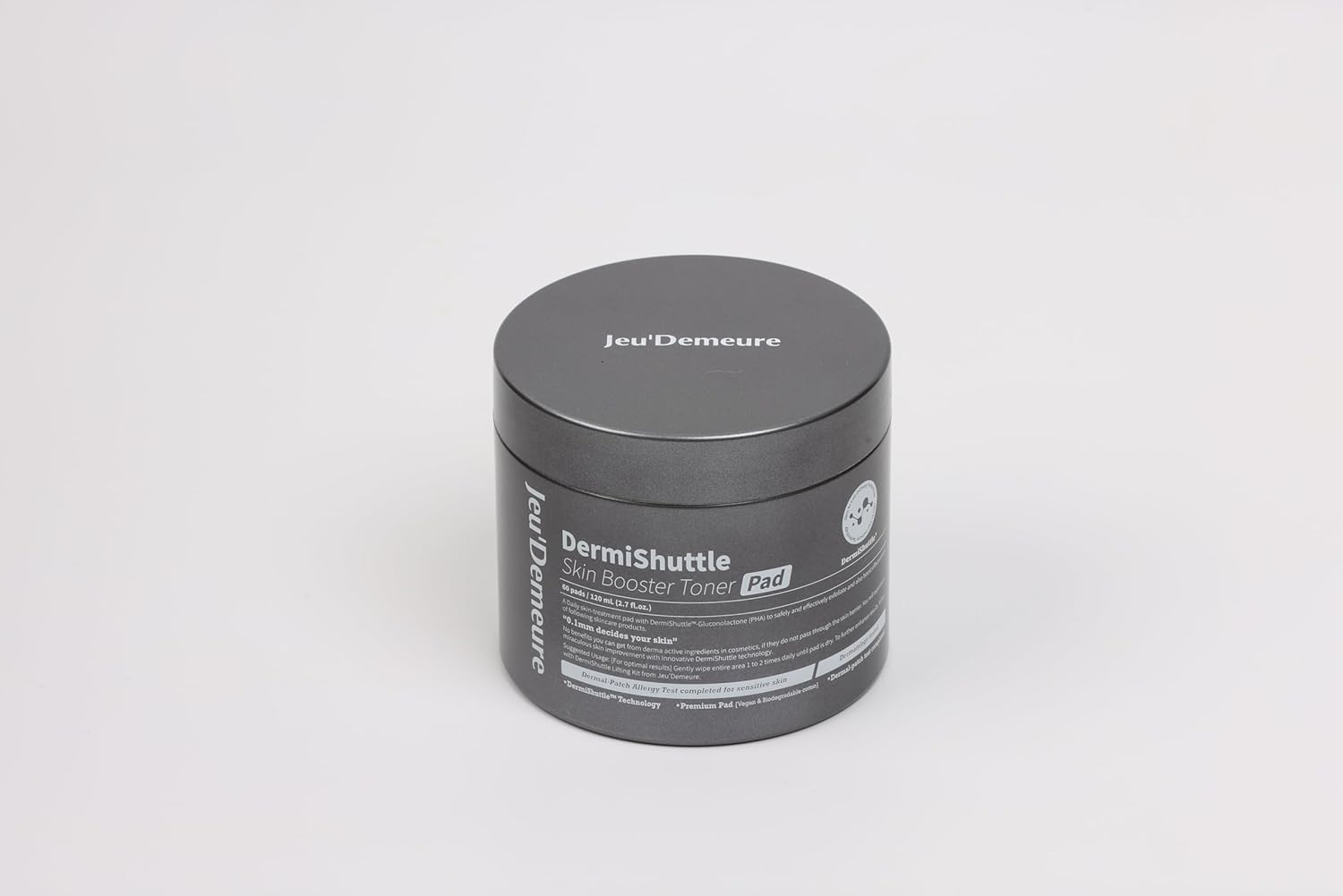 JEU'DEMEURE DermiShuttle Skin Booster PHA Premium Toner Pads, Exfoliating, Minimizing Pores, Dead Skin & Blackheads,100% Cotton Facial Pad, For Sensitive Skin, Korean Skin Care, 60 Pads 2.7 fl.oz