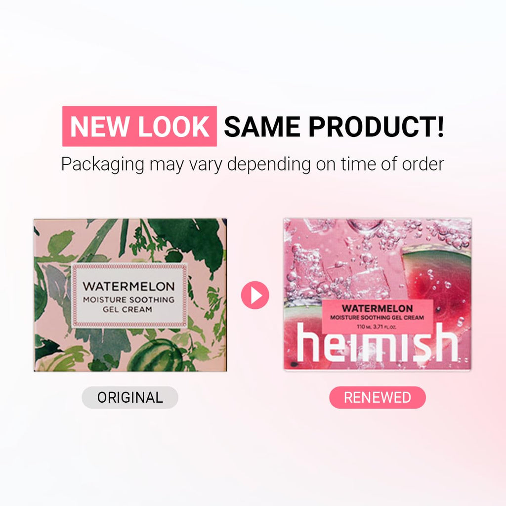 HEIMISH Watermelon Moisture Soothing Gel Cream - Hydrating, Cooling & Soothing, Plumping Facial Cream, Daily Face Moisturizer with Watermelon Extract, Lightweight, Fast-absorbing, 3.7fl.oz/110ml